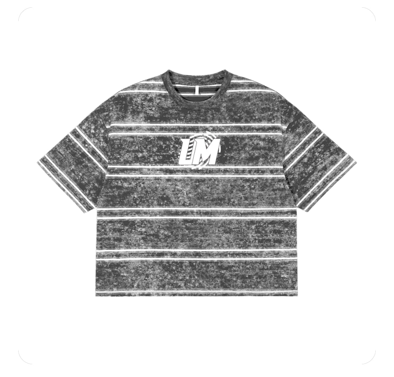 Snow Washed Stripe Boxy T-shirt