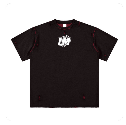 Hand-frayed Reversible T-shirt
