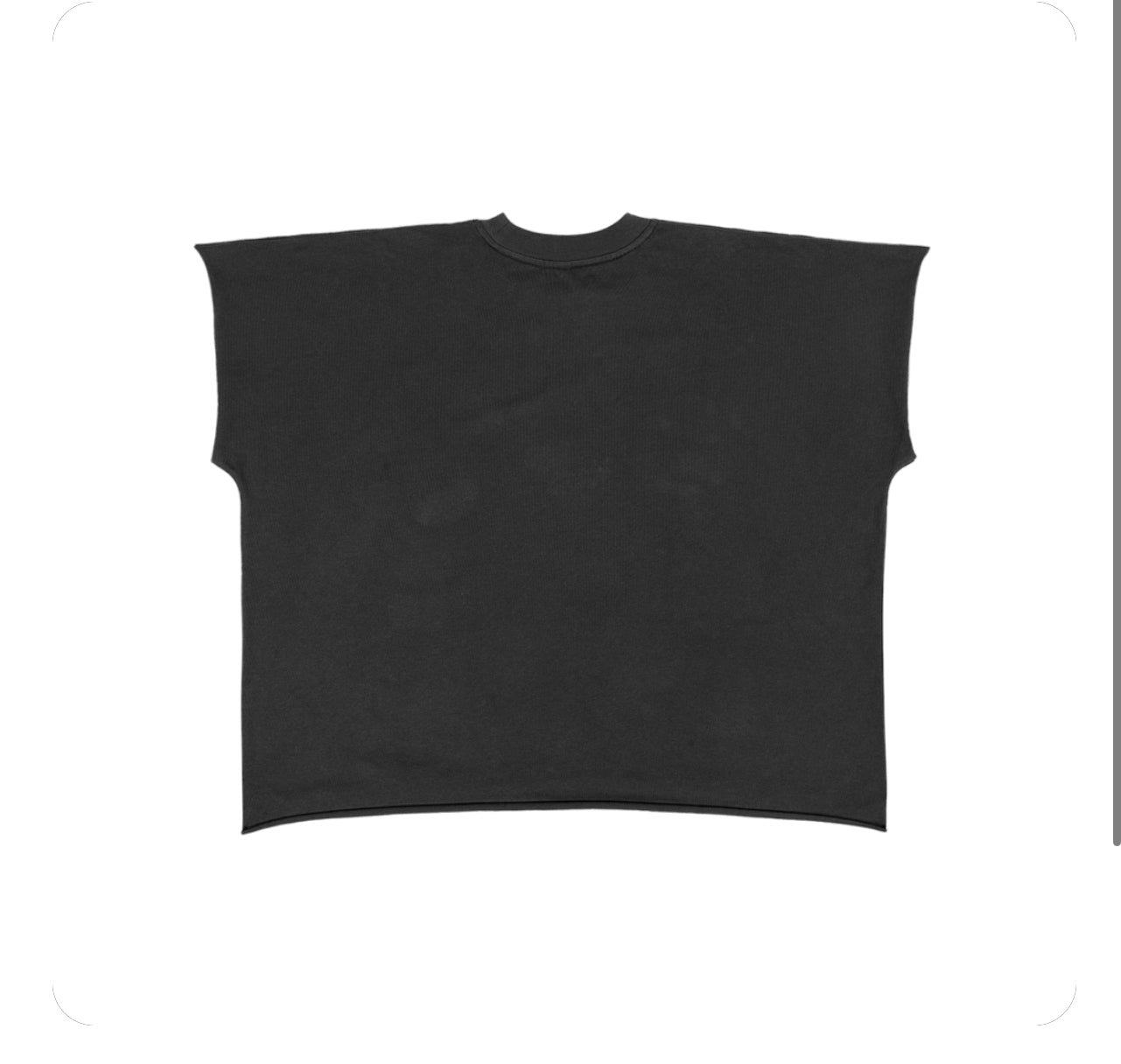 Raw Edge Boxy Non-Shrink T-Shirt